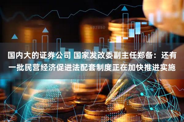 国内大的证券公司 国家发改委副主任郑备：还有一批民营经济促进法配套制度正在加快推进实施